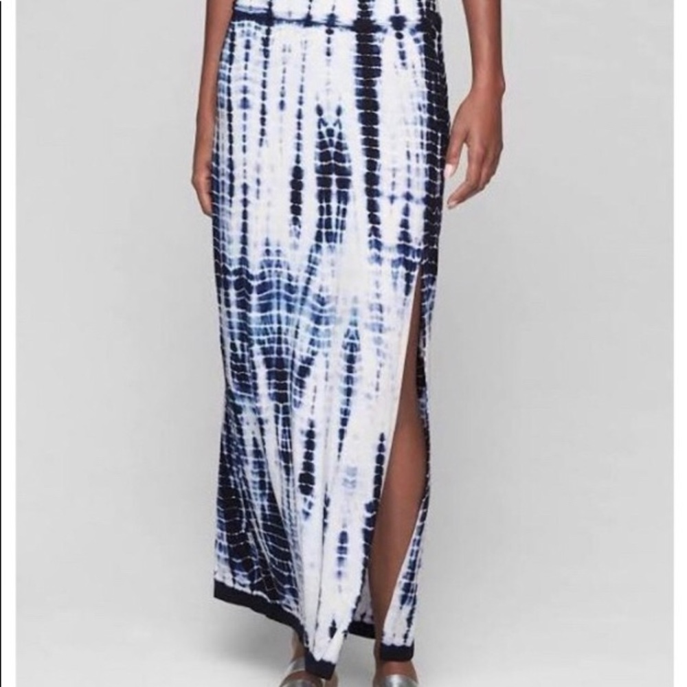 Tie-dye, Slit maxi skirt, athleta, Small-xs